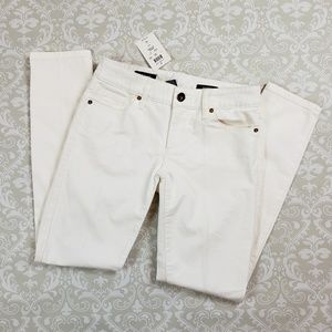 White Faux Leather Cache Jeans size 4 NWT